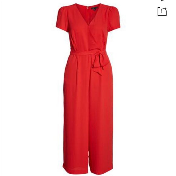 New J Crew Women's Short Sleeve Wrap Jumpsuit Sz 2 - Picture 1 of 10